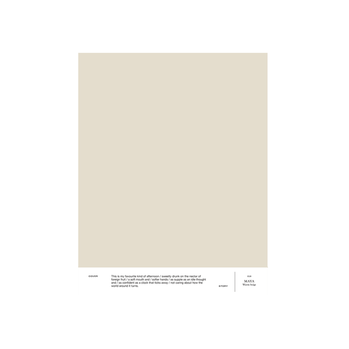 Beige paint sample set