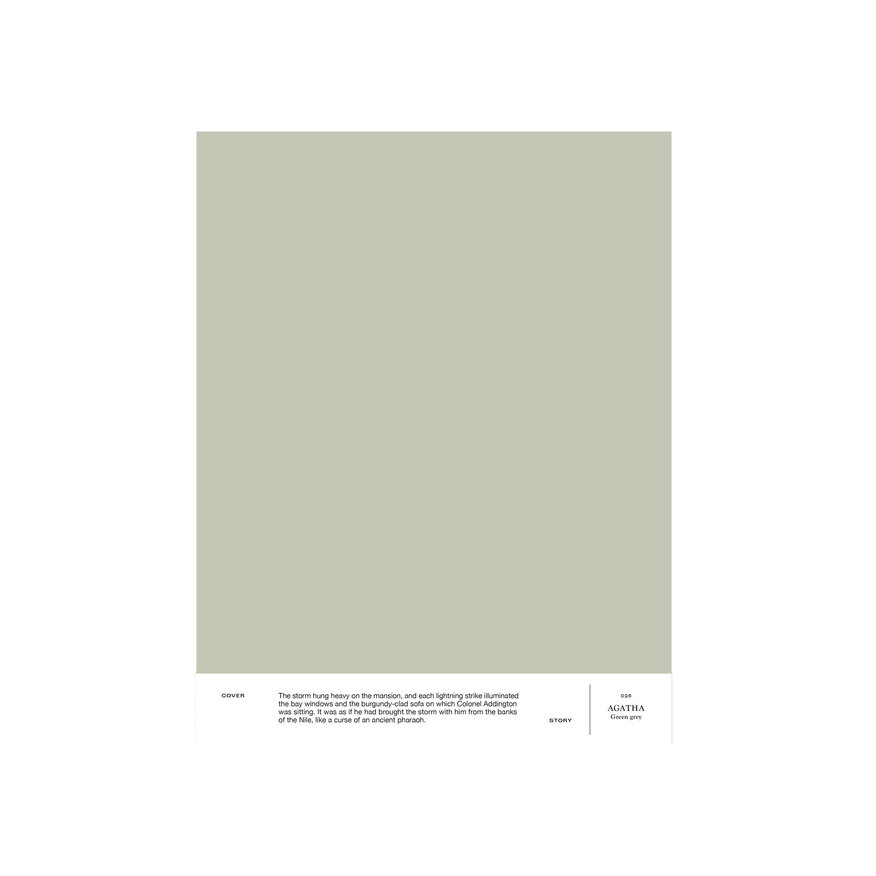Green grey interior paint Cover Story 026 AGATHA