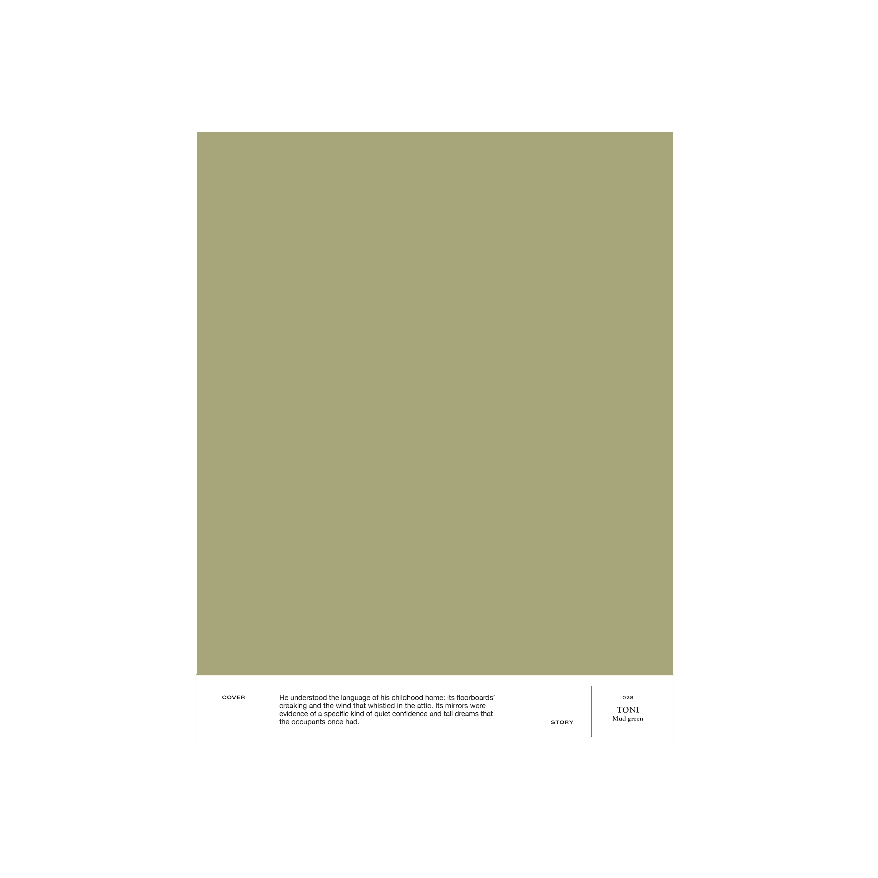 Olive green interior paint Cover Story 028 TONI